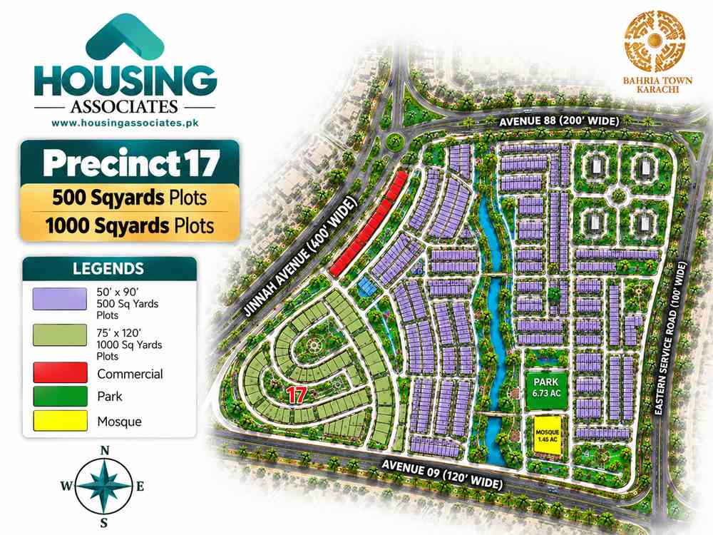 Precinct 17 Full HD Map Bahria Town Karachi